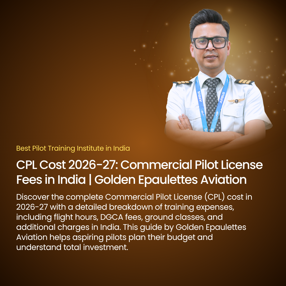 CPL Cost 2026-27: Commercial Pilot License Fees in India | Golden Epaulettes Aviation